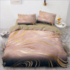 Pink and Gold Marble Print Duvet Cover