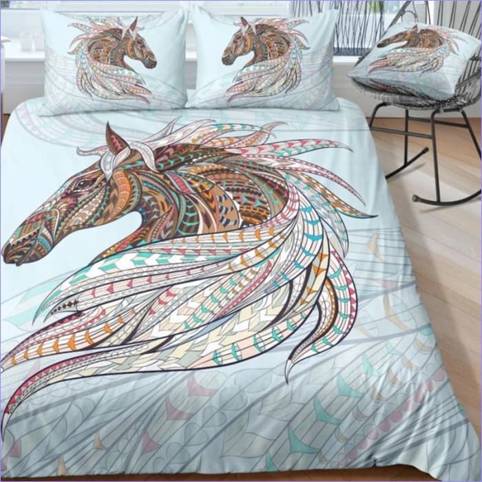 Horse Pattern Duvet Cover 140x200