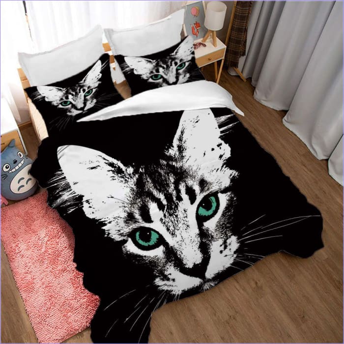 Black and White Kitten Duvet Cover