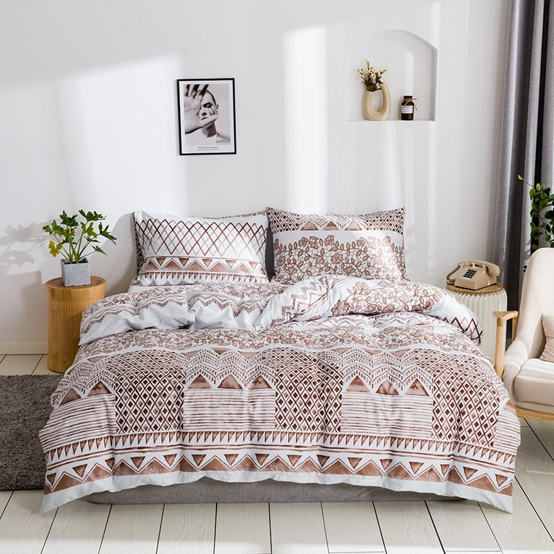 White Scandinavian duvet cover