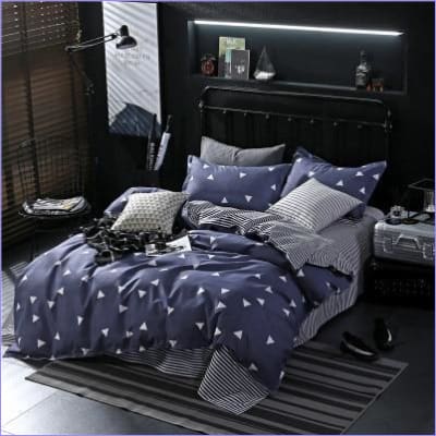 Midnight Blue Scandinavian Duvet Cover