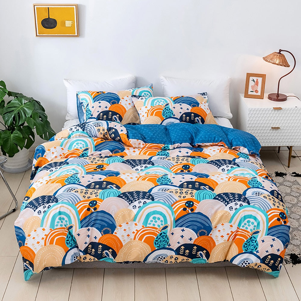 Multicolored Scandinavian duvet cover