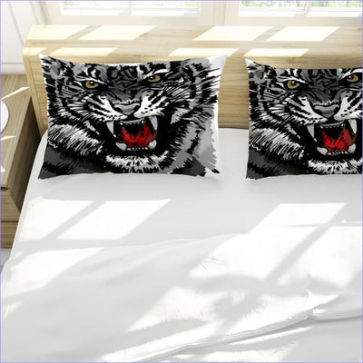 Duvet cover White Tiger Drawing