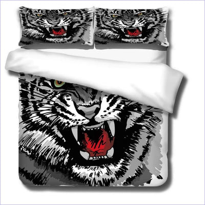 Duvet cover White Tiger Drawing