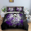 Black and Purple Skull Bed Set