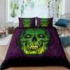 Violet Skull Bedding Set