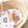 Multicolor Rainbow White Baby Blanket
