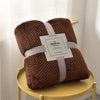 Brown Plaid Microfiber Fleece Blanket