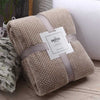 Pale Brown Plaid Microfiber Fleece Blanket