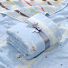 Blue Baby Blanket with Little Rabbits