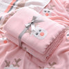 Pink Baby Blanket with Deer